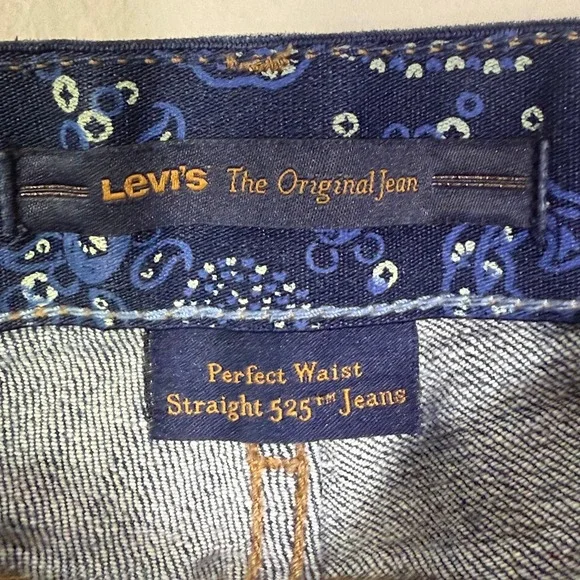 Levi's Women's 525 Perfect Waist Straight Leg‎ Jeans Blue Size 14 (34x30) - Picture 6 of 11